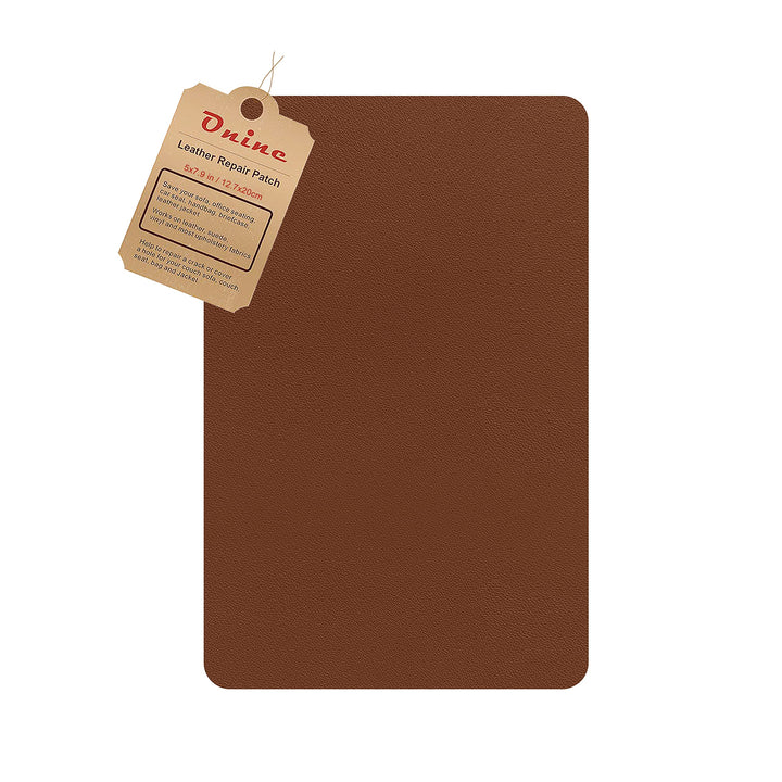 Leather Repair Patch,Self-Adhesive Couch Patch,Available Anti Scratch Leather 5”X7.9”(12.7cm x 20cm) Peel and Stick for Sofas, Car Seats Hand Bags Jackets(Brown)