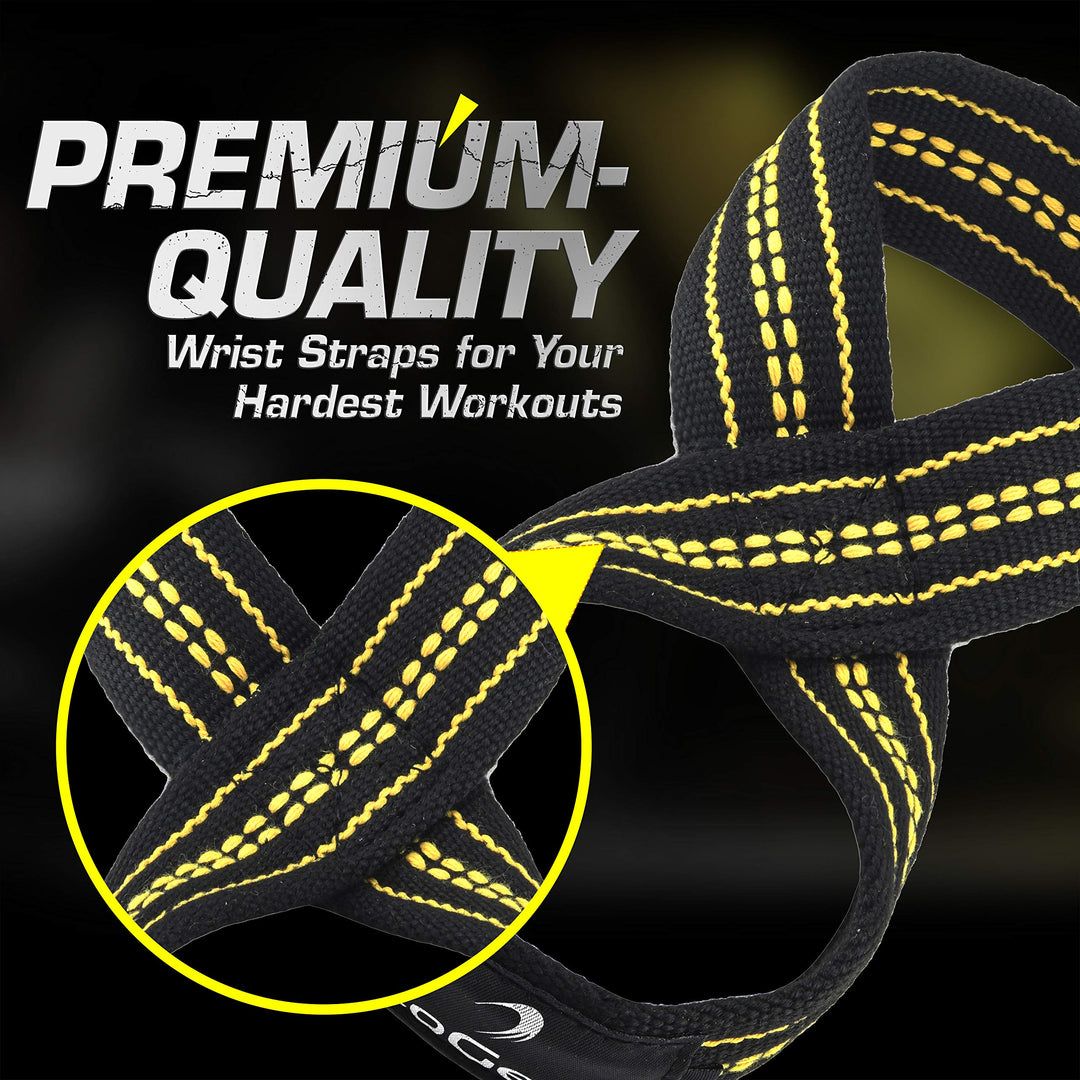 Deadlift Straps Figure 8 Lifting Strap for Power Lifters Weightlifters Workout Lifting Straps - 3 Sizes Small Medium Large - Weight Lifting Straps Non Slip Padded Dead Lift Straps Figure 8 Straps