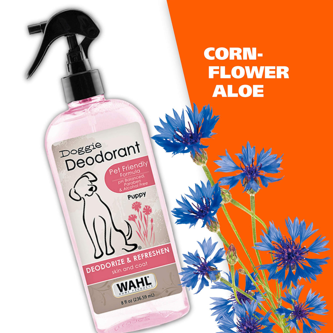 USA Cornflower Aloe Pet Deodorant Spray for All Dogs & Cats – Clean Fresh Smell Refreshes & Deodorizes – 8 oz - Model 820009A