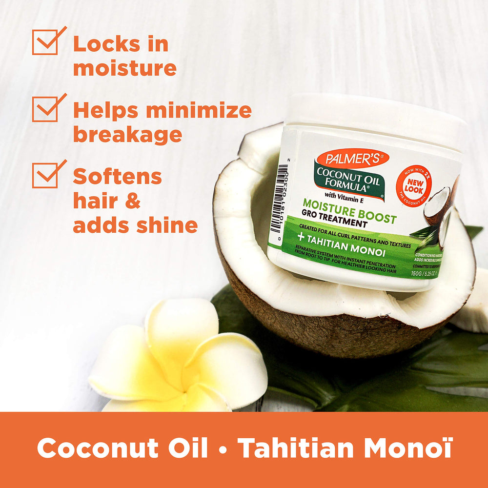 Coconut Oil Formula Moisture Gro Hairdress Hair Cream, Restorative Leave In Conditioner to Minimize Breakage and Add Shine, 5.25 Ounce Jar