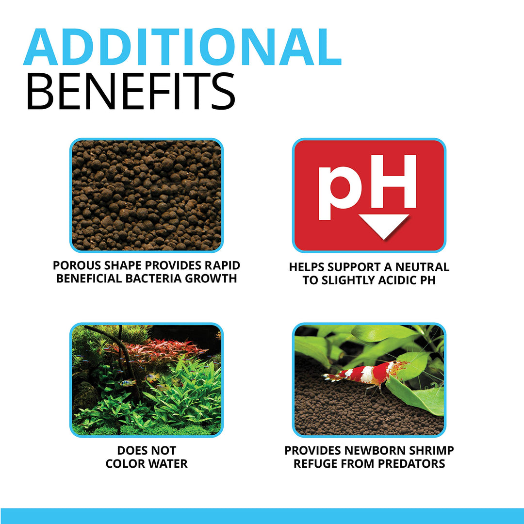 12694 Plant and Shrimp Stratum for Freshwater Fish Tanks, 8.8 lbs. – Aquarium Substrate for Strong Plant Growth, Supports Neutral to Slightly Acidic pH