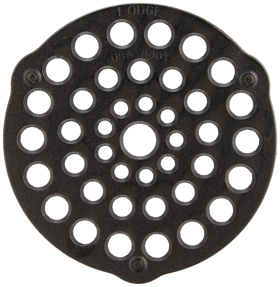 L8DOT3 Cast Iron Meat Rack/Trivet, Pre-Seasoned, 8-inch,Black