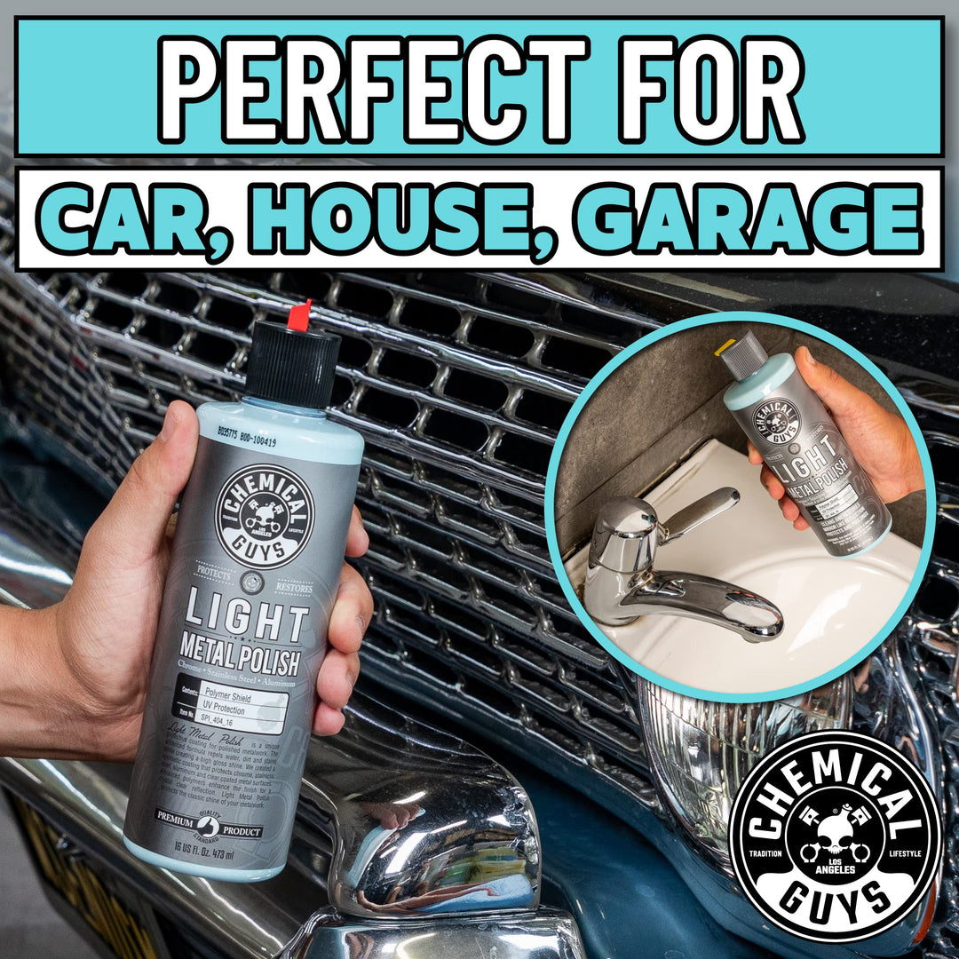 SPI_404_16 Light Metal Polish (Works on Chrome, Stainless Steel, Aluminum & More), 16 fl oz