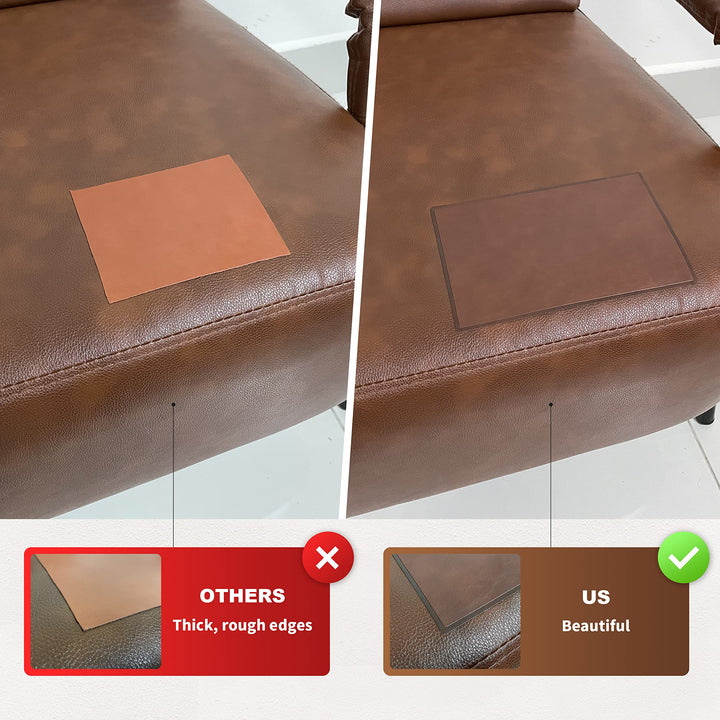 Leather Repair Patch 5X8 inch Self-Adhesive Couch Patch Leather for Sofas, Car Seats, Handbags, First Aid Patch(Matte Beige)