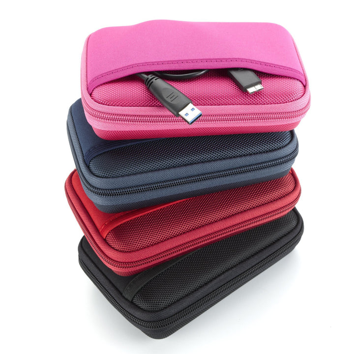 DL-64-BK Portable EVA Hard Drive Carrying Case Pouch, Black