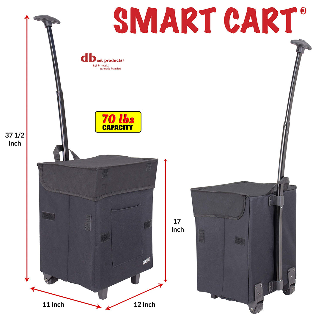 Smart Cart Rolling Multipurpose Collapsible Basket Scrapbooking Blackout