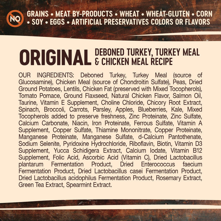 CORE Dry Dog Food, Grain-Free, High Protein, Natural, Original Turkey & Chicken Recipe, (26-Pound Bag)