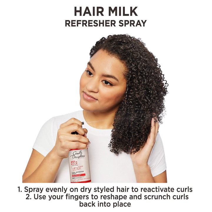 Carol's Daughter Hair Milk Curl Refresher Spray for Coils and Waves, with Agave, Sweet Almond and Wheat Protein, 10 fl oz