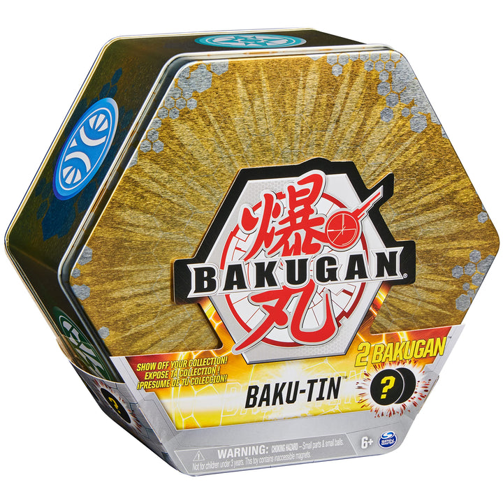 Baku-Tin, Premium Collector’s Storage Tin with 2 Mystery (Style May Vary), Kids Toys for Boys Aged 6 and Up