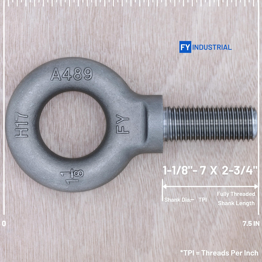 2 Pcs Lifting Shoulder Eye Bolt 1/2 Blue Bright Zinc Plated