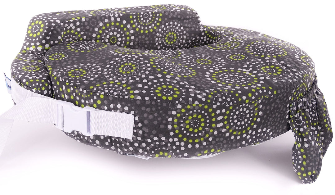 Original Nursing Pillow Enhanced Ergonomics Essential Breastfeeding Pillow Support For Mom & Baby W/ Convenient Side Pocket, Double Straps & Slipcover, Fireworks