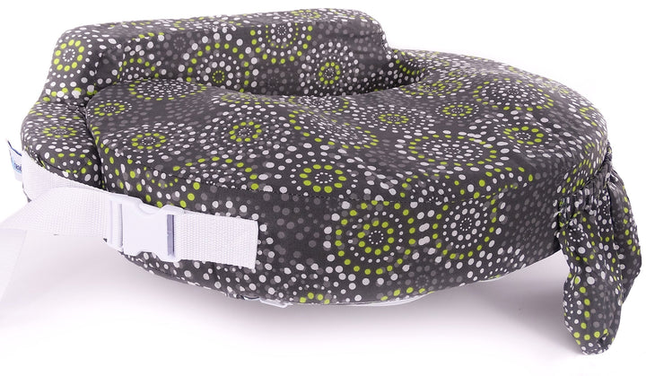 Original Nursing Pillow Enhanced Ergonomics Essential Breastfeeding Pillow Support For Mom & Baby W/ Convenient Side Pocket, Double Straps & Slipcover, Fireworks