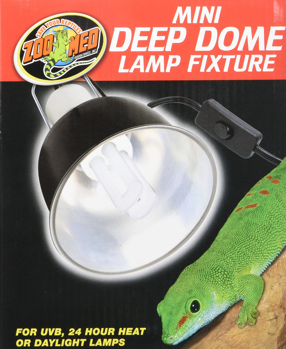 Mini Deep Dome Lamp Fixture with 5.5-Inch Dome, Black