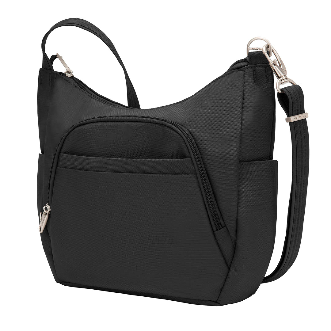 Anti-Theft Cross-Body Bucket Bag, Black, One Size