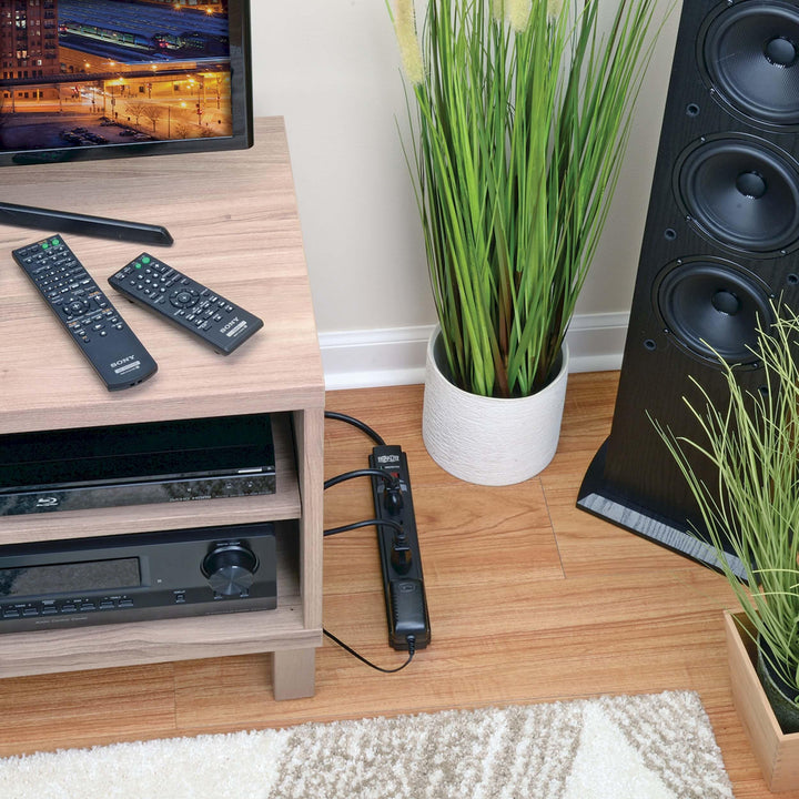 6 Outlet Surge Protector Power Strip, 6ft Cord, 790 Joules, Black, $20,000 INSURANCE (TLP606B)