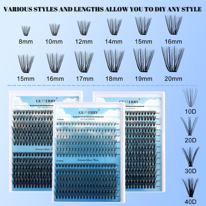 Volume Lash Extensions 0.07 C Curl 8-14mm Mixed Tray Easy Fanning Lashes 2D 3D 4D 5D 6D 10D-20D Rapid Auto Blooming Matte Black Mega Volume Eyelashes (0.07-C Curl, Mix 8-14mm)