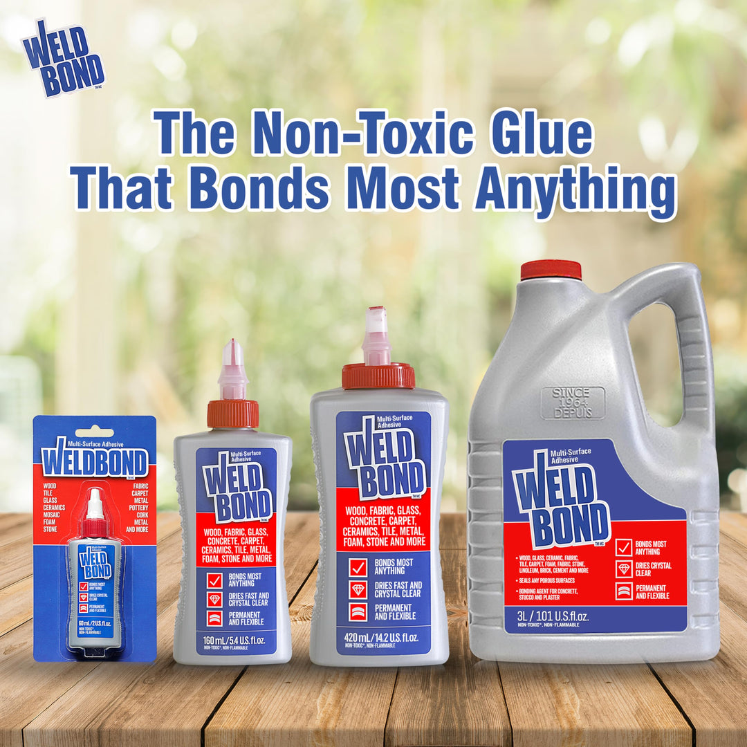 Non-Toxic Multi-Surface Glue That Bonds Anything! Use as Wood Glue or for Glass Mosaic Ceramic Pottery Craft Tile Porcelaine Stone Jewelry Fabric Furniture & More. 1-Pack