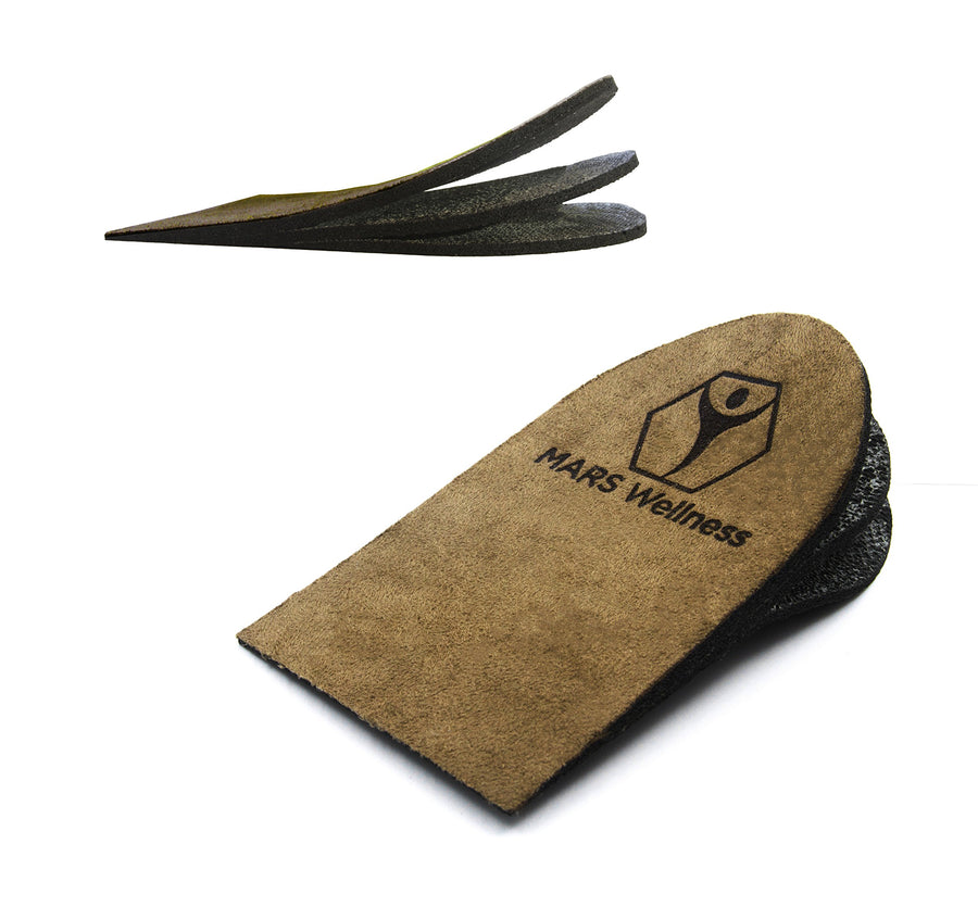 Adjustable Orthopedic Heel Lift for Heel Pain and Leg Length Discrepancies - Large - 1 Heel Lift Brown