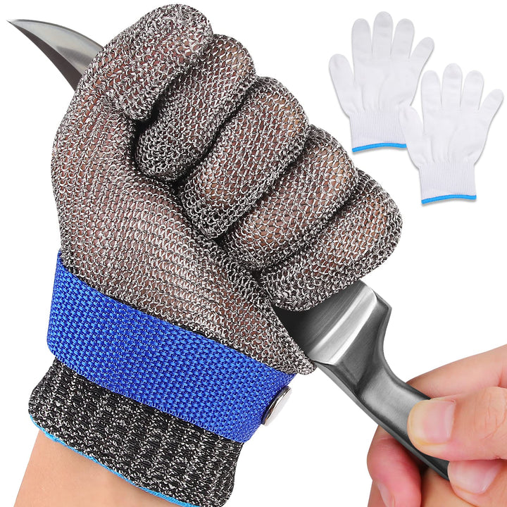 Level 9 Cut Resistant Gloves,Safety Chef Cuts Gloves for Meat Cutting, Fish Fillet, Oyster Shucking,Carving, Anti-Cut Safety Butcher Gloves,M