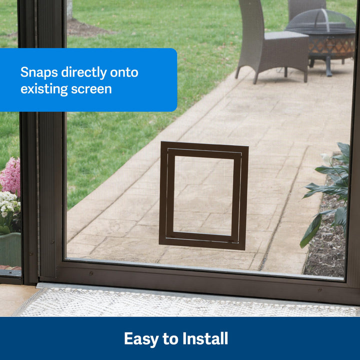 Cat Door for Screen Door - Size Small – for Small Dogs and Cats up to 30 lb – Use in Screen Doors – Window Screens and Porch Screens