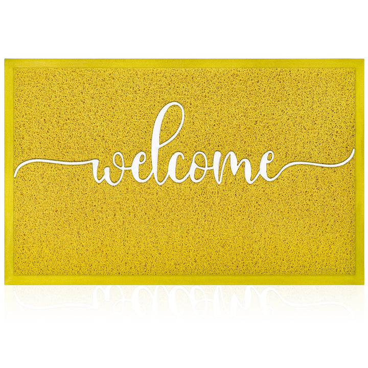 Yellow Outdoor Mat Front Door Indoor Welcome Doormat,Anti Slip Rubber Door Mat,Quickly Trap Dirt Easy to Clean