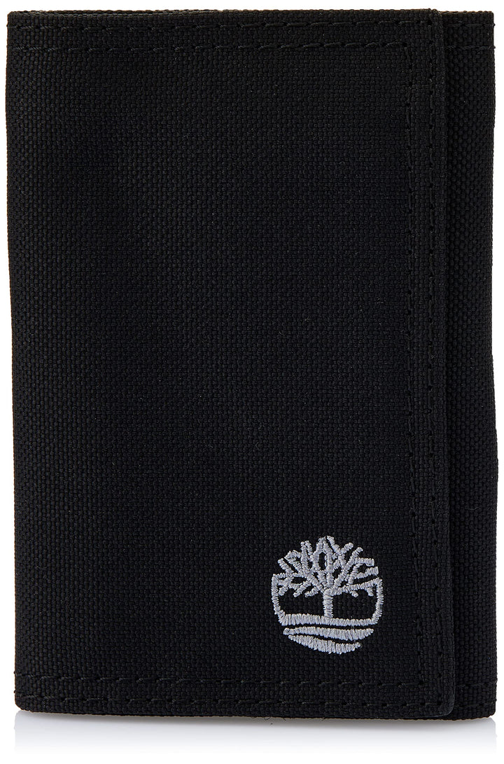 Men's Trifold Nylon Wallet, Black, One Size