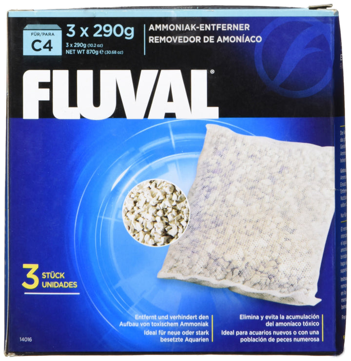C4 Ammonia Remover, Replacement Aquarium Filter Media, 3-Pack, 14016