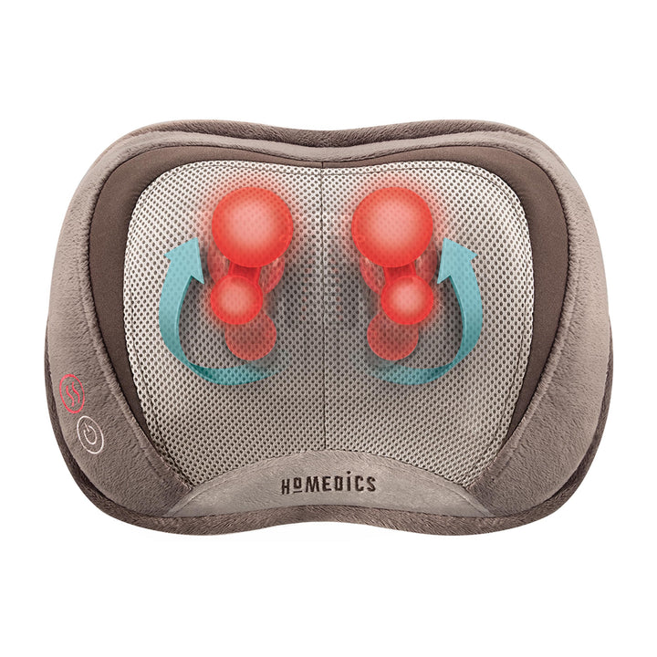 Back and Neck Massager, Portable Shiatsu All Body Massage Pillow with Heat, Targets Upper and Lower Back, Neck and Shoulders. Lightweight for Travel