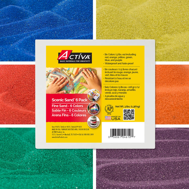 Scenic Sand-1/2-Pound, 6/Pkg, Vivid