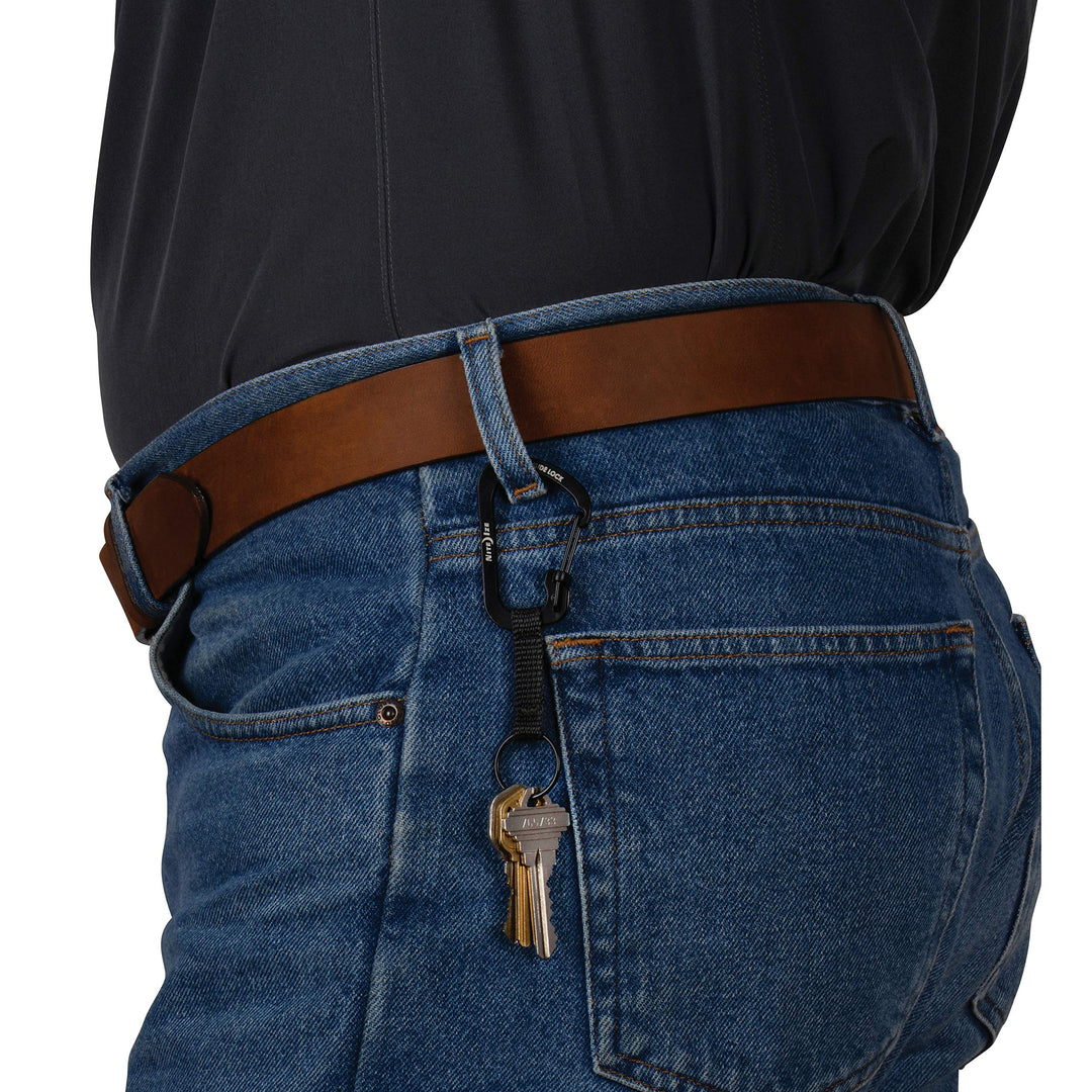 CSLW3-01-R6 SlideLock Ring, Aluminum Locking Carabiner Key, #3-25lb Capacity, Stainless