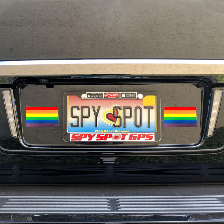 LGBT Rainbow Flag | Set of 4 | 4 x 2.5 | Decal Car Sticker Gay Pride Lesbian Bisexual Transgender Vinyl UV Resistant Weatherproof
