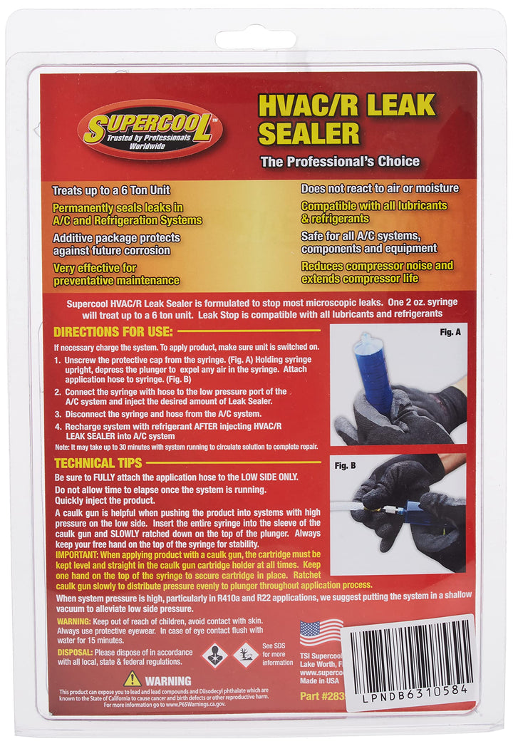 28399 HVAC Leak Stop Syringe with Application Hose, 2 fl. oz. (60 mL)