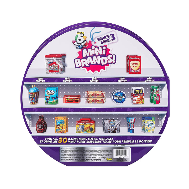 Mini Brands Series 3 Collector's Case - Store & Display 30 Minis with 5 Exclusive Minis by ZURU, Multi