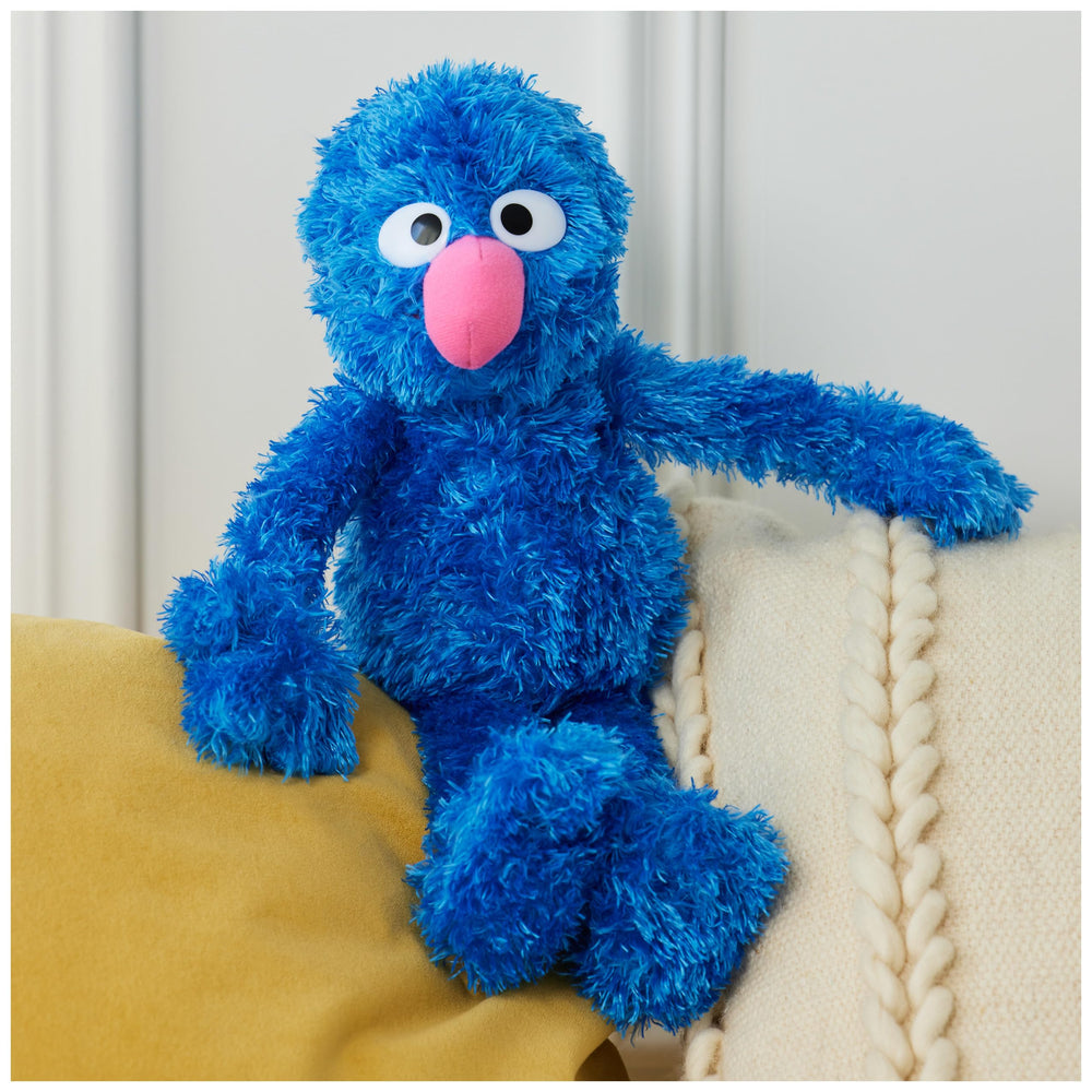Sesame Street Official Grover Muppet Plush, Premium Plush Toy for Ages 1 & Up, Blue, 14.5”
