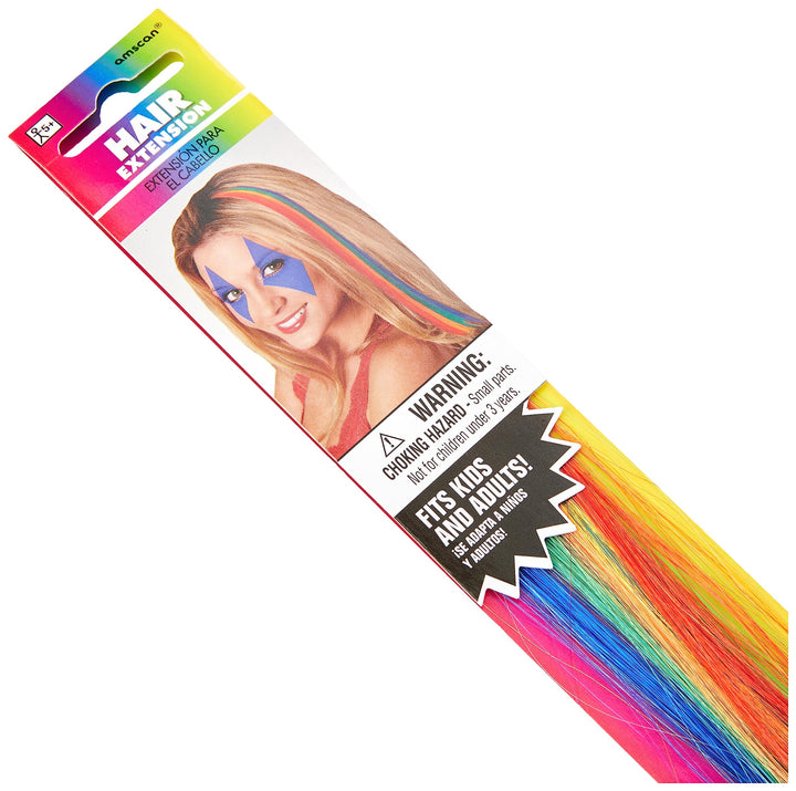 Party Perfect Team Spirit Hair Extensions Accessory, Multicolored, Synthetic Fiber , 15