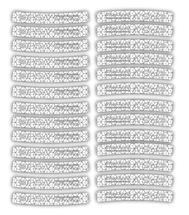 Stripes Full Kit Reflector kit for Bicycle Frame and Wheel Reflect Improve Visibility at Night and Bad Weather (Black)