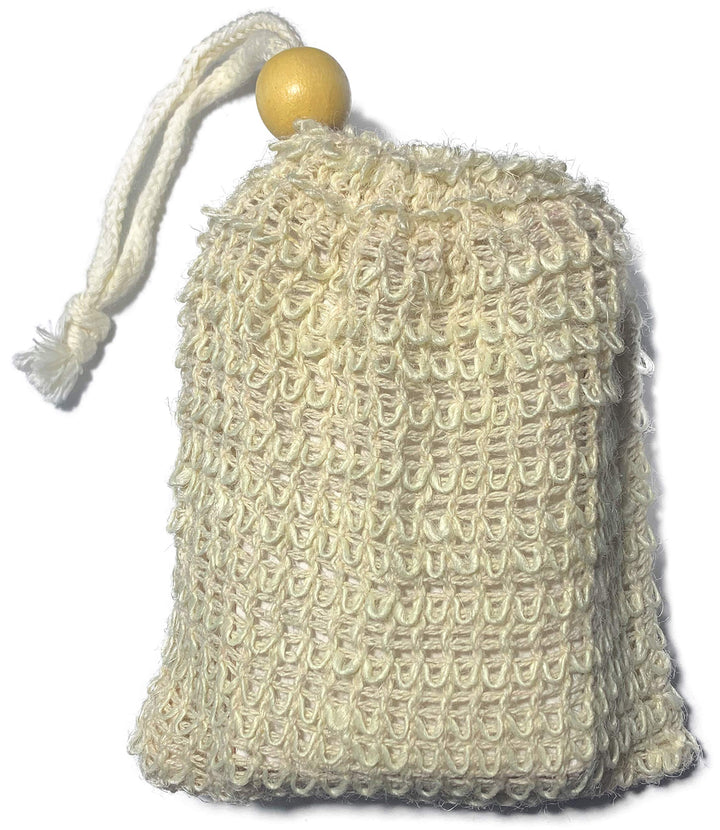 Natural Exfoliating Sisal Soap Saver Bag Pouch Holder for Shower Bath, Pack of 3