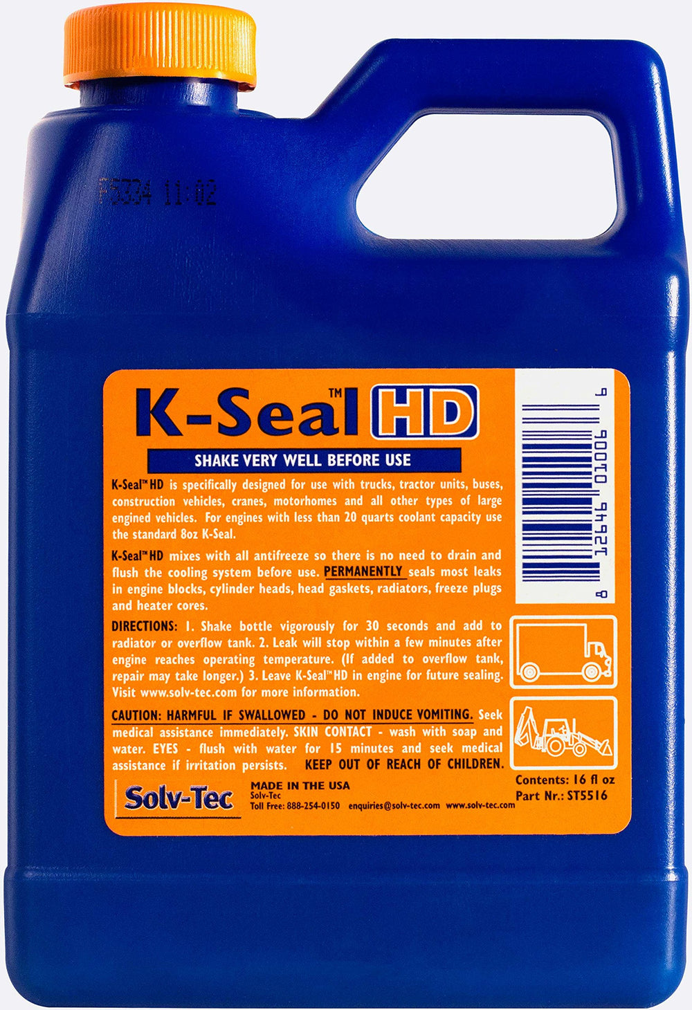ST5516 Heavy-Duty Multi-Purpose One Step Permanent Coolant Leak Repair, 16 oz, Pour and Go, Mixes with All Antifreeze, No Flushing Required