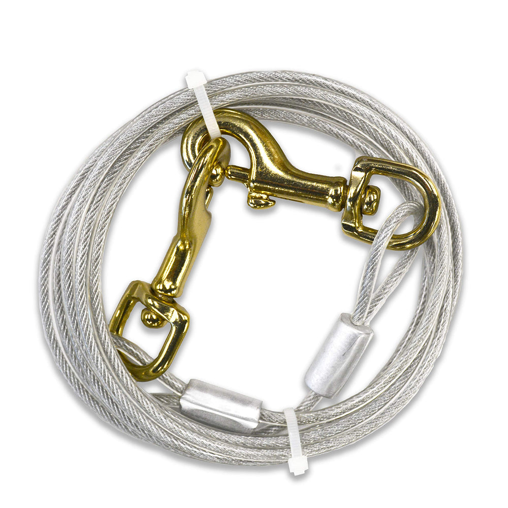 Heavy Weight Tie Out Cable Silver 10 Feet