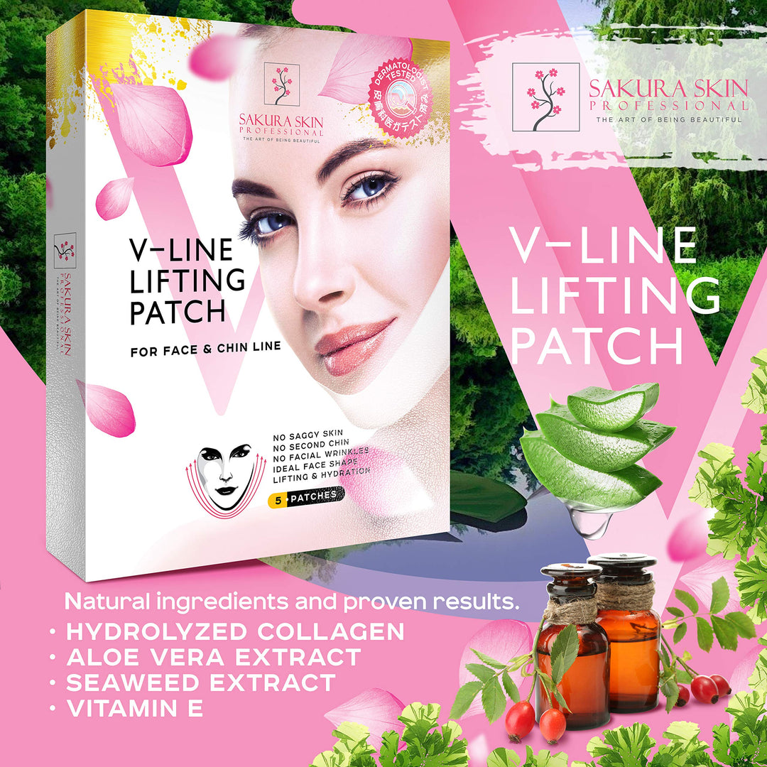 V shape lifting up Face Mask Chin Up Patch Double Chin Reducer Chin Contour Tightening Firming Face Lift Tape Mask V-Line Neck Lifting Patches V Shaped Slimming Face Mask 5 pcs