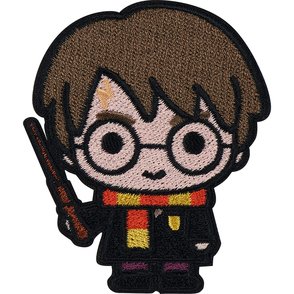 Harry Potter Chibi Character Iron On Applique Patch for Clothes, Backpacks, and Accessories, 2.625 W x 3.1253 L, Multicolor