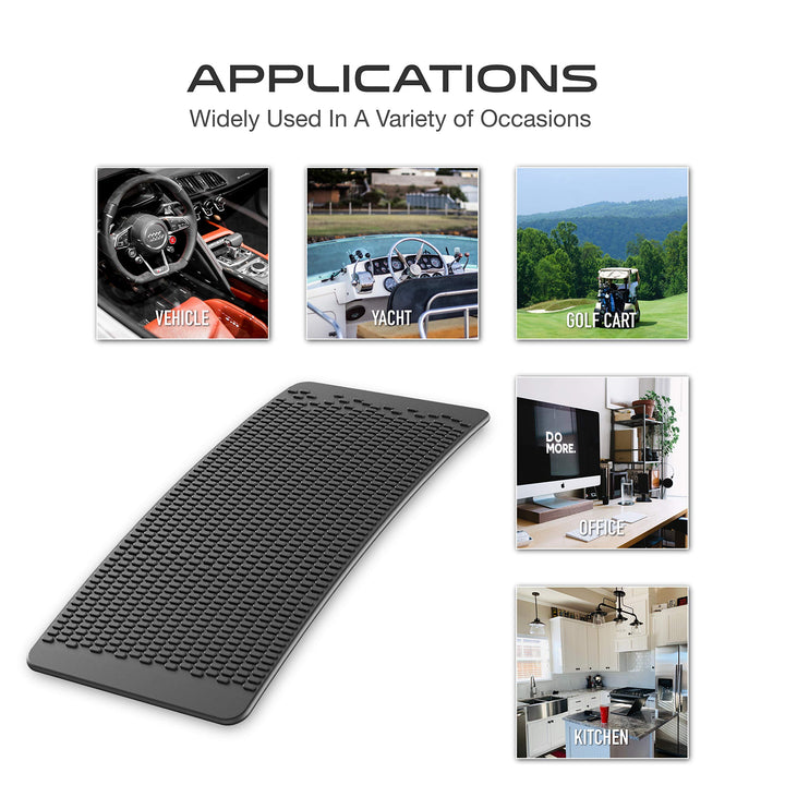 Anti Slip Pad Sticky Gripping Pad Sticky Gel Pad Multifunctional Fixate Gel Pads Non-Slip Mounting Pad Cell Pad, 6.3 x 2.8 inch (2 Pack)