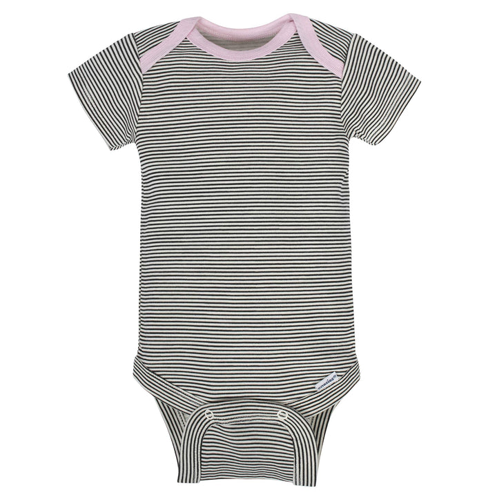 Baby Girl's 8-Pack Short Sleeve Onesies Bodysuits, Princess Pink, Newborn