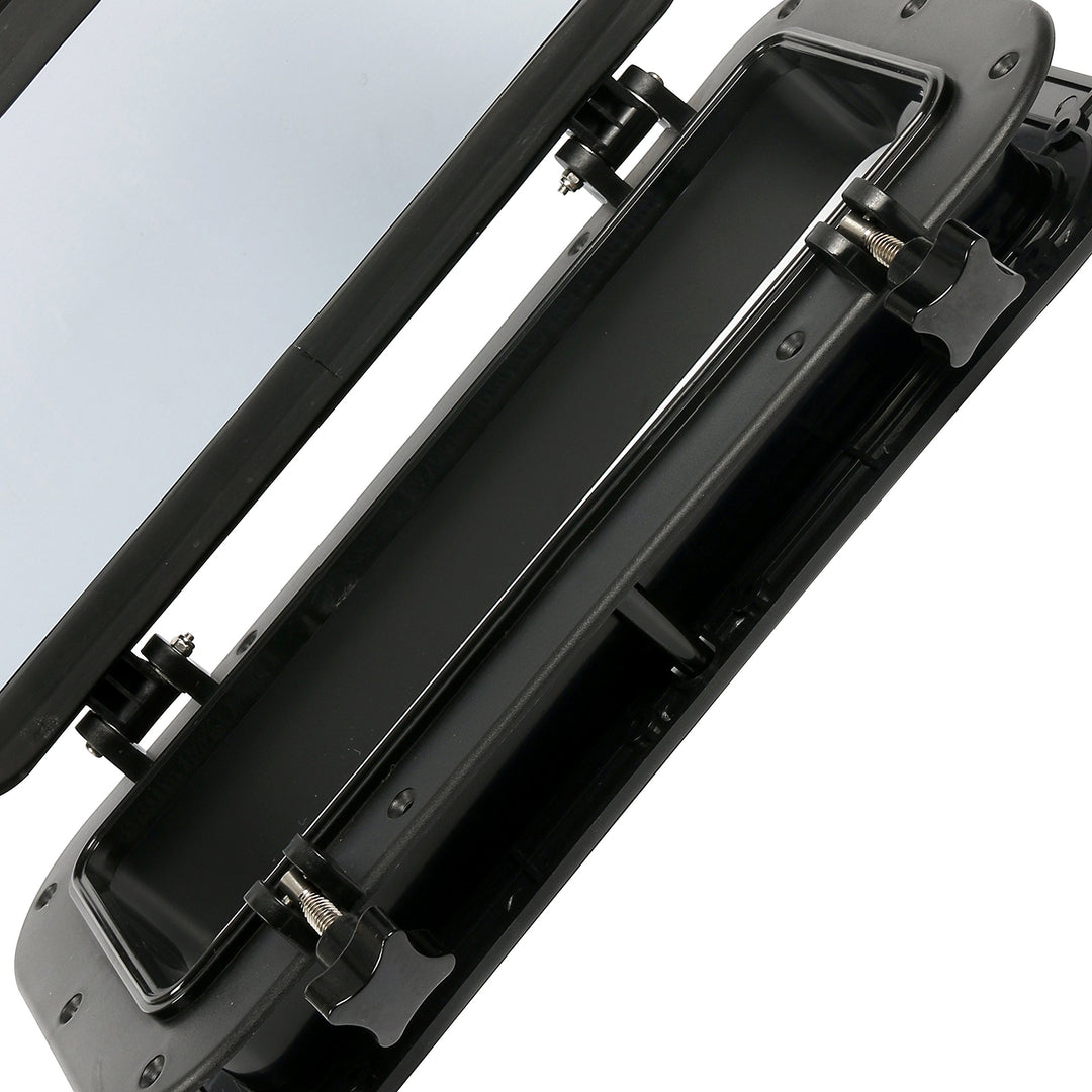 Amarine made Boat Yacht Rectangle Opening Portlight Porthole 15-3/4 x 7-7/8 Replacement Window Port Hole - ABS Tempered Glass, Color: White, Black (Black)