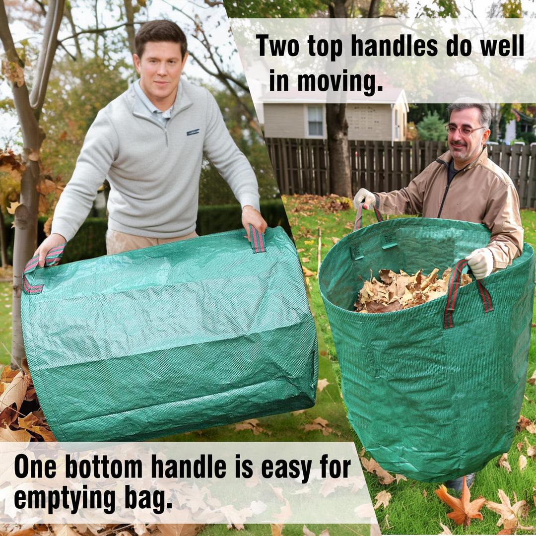 3-Pack 72 Gallons Garden Bag - Reuseable Heavy Duty Gardening Bags, Lawn Pool Garden Leaf Waste Bag