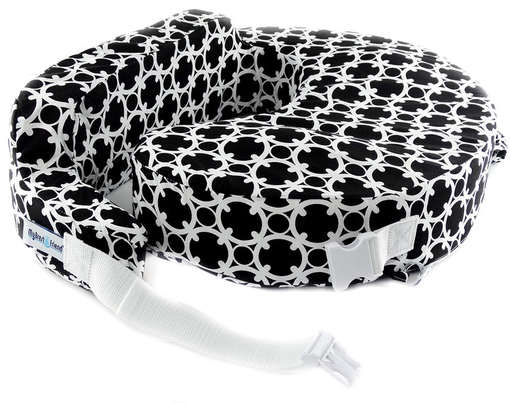 Original Nursing Pillow Cover - Slipcovers for Baby - Adjustable Fit, Easy Care, Durable - Original Nursing Pillow Not Included, Black and White Marina