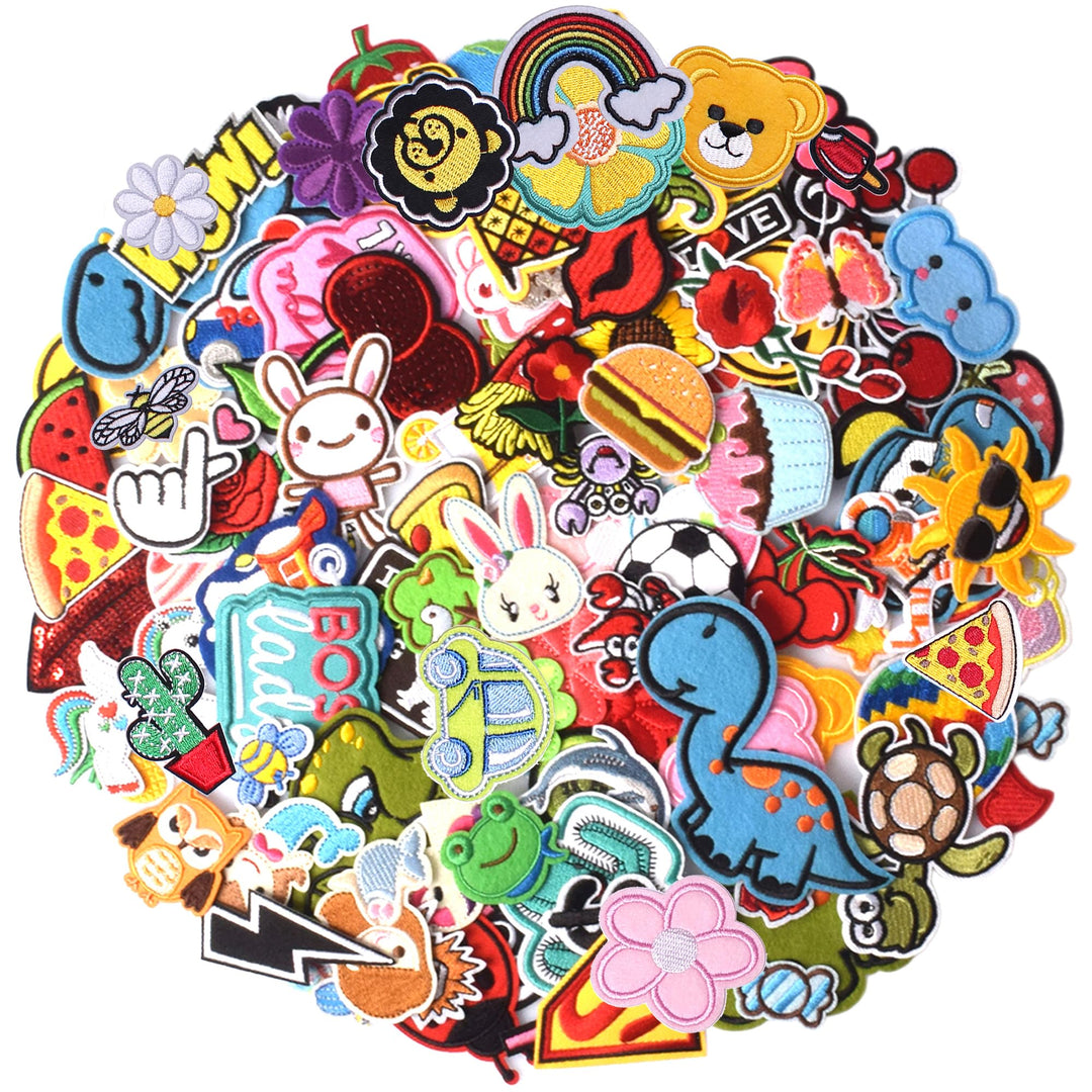 30Pcs Car Iron on Patches for Kids Clothing, Traffic Theme Embroidered DIY Sew on Patches for Jackets, Backpacks, Caps, Jeans to Decorate Clothes