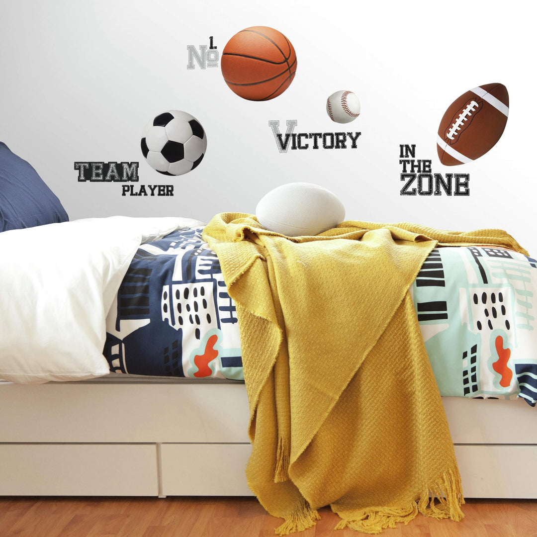 RMK1705SCS All Star Sports Saying Peel and Stick Wall Decals 10 inch x 18 inch