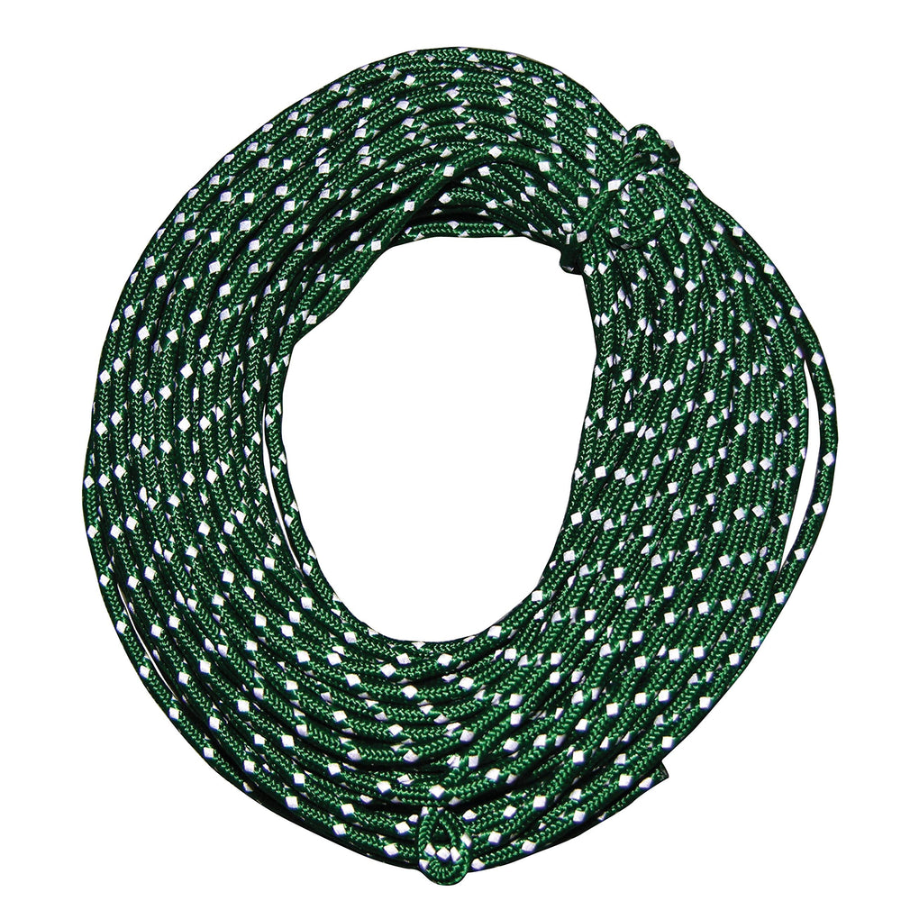 ShineLine Reflective Cord - Heavy-Duty Reflective Nylon Rope - Utility Cord for Hiking, Camping, Boating & Backpacking Essentials - Green, 50 Feet
