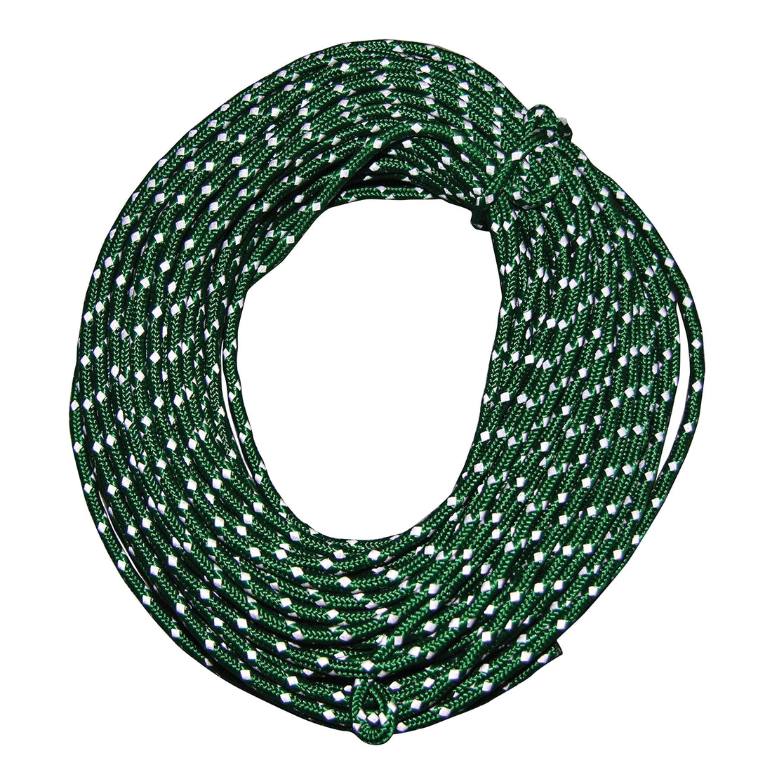ShineLine Reflective Cord - Heavy-Duty Reflective Nylon Rope - Utility Cord for Hiking, Camping, Boating & Backpacking Essentials - Green, 50 Feet